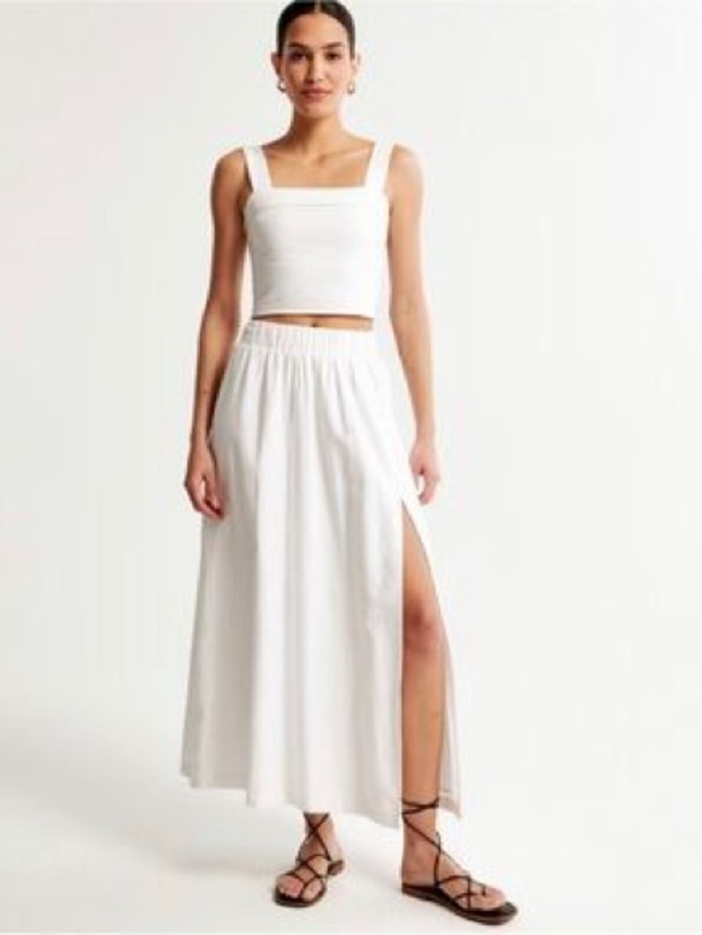 Abercrombie linen blend maxi skirt